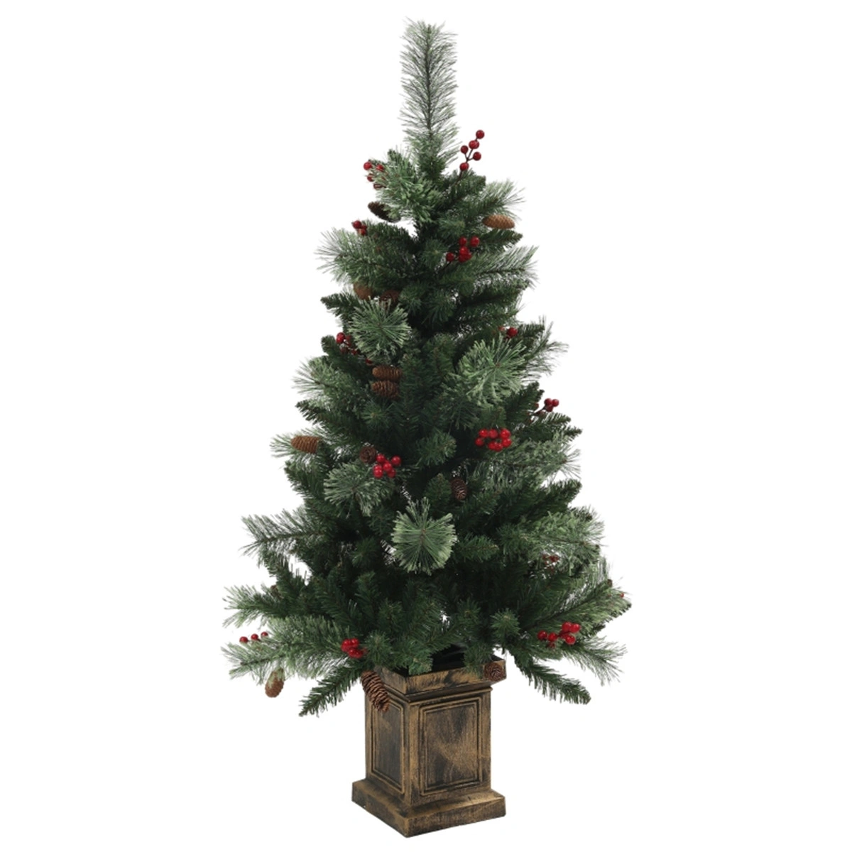 4 ft Artificial Christmas Tree, Full Dense Pre-Lit Pine Christmas Tree for Living Room & Holiday Decoration view 3