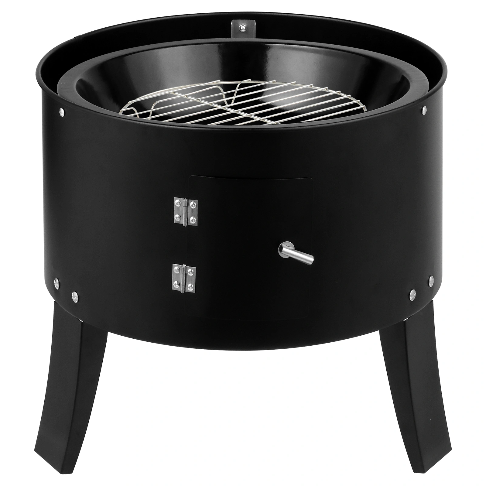 80*41*48cm Iron Spray Smoker Carbon Grill Black view 14