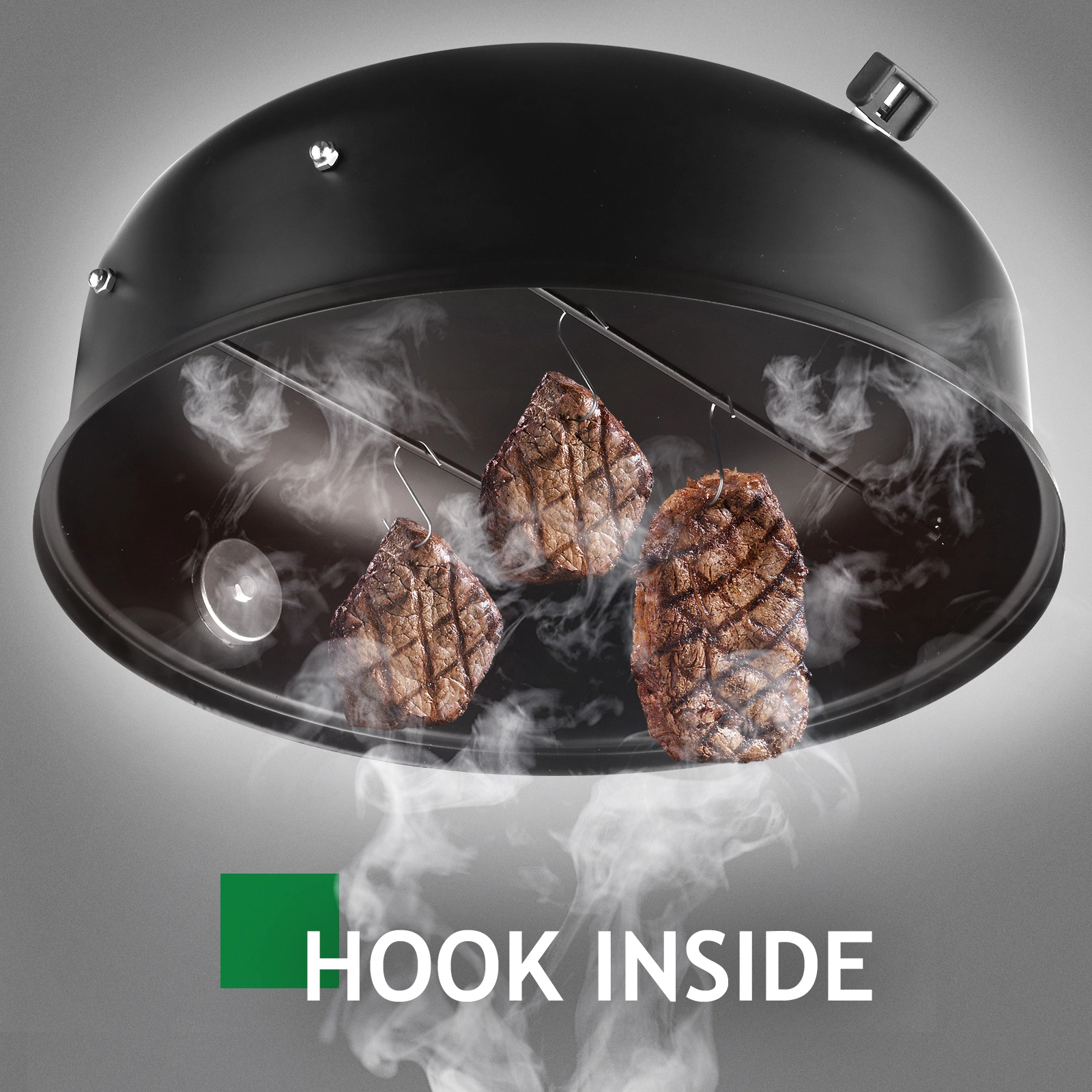 80*41*48cm Iron Spray Smoker Carbon Grill Black view 29