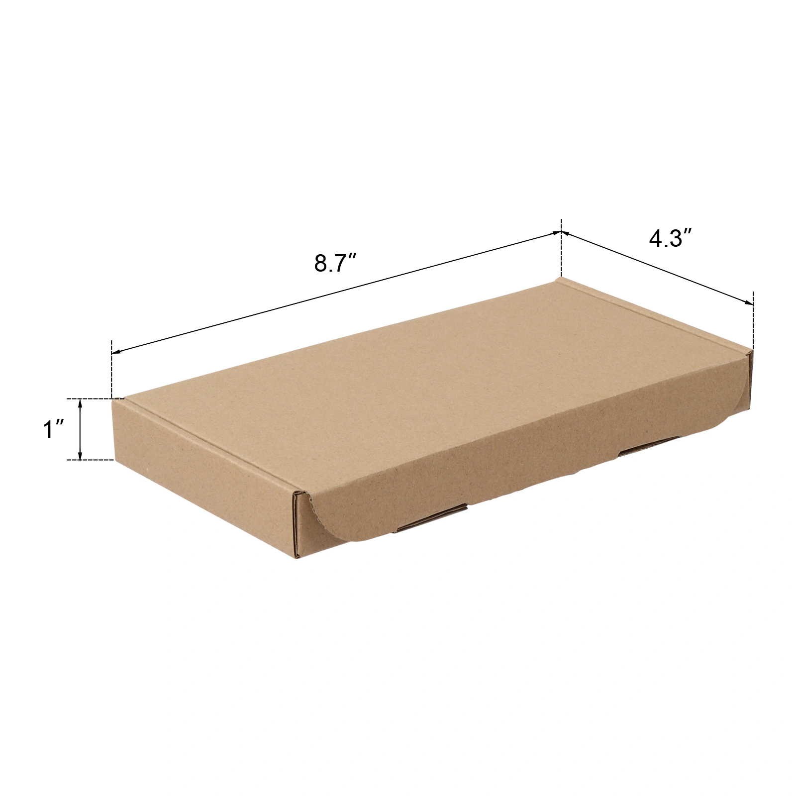 50pcs 8.7 "x 4.3" x 1 " (22x11x2.5cm) thickness 1.8mm aircraft box corrugated cardboard box kraft paper color view 6