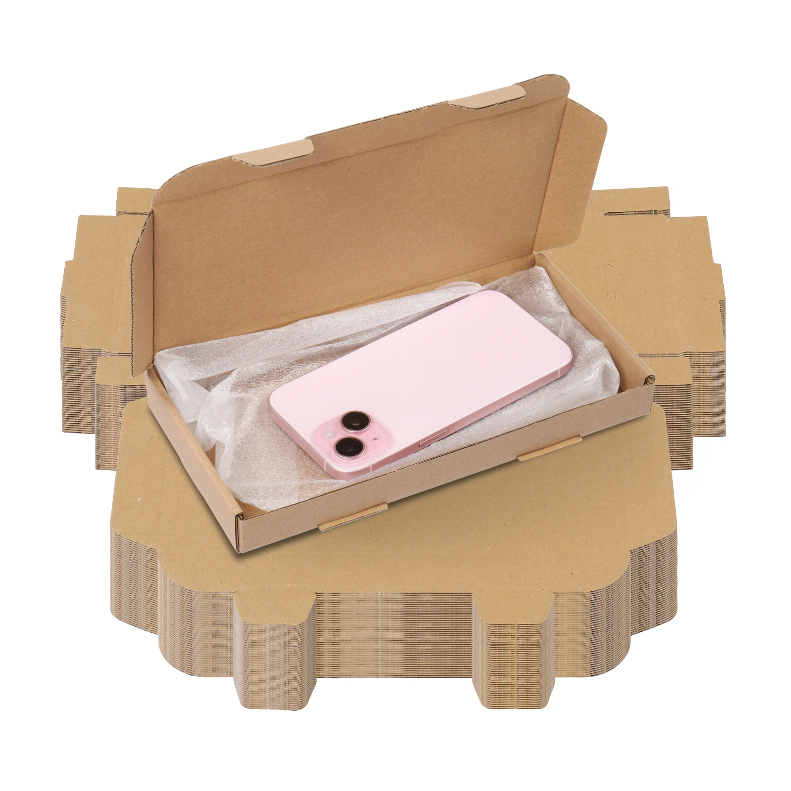 50pcs 8.7 "x 4.3" x 1 " (22x11x2.5cm) thickness 1.8mm aircraft box corrugated cardboard box kraft paper color view 9