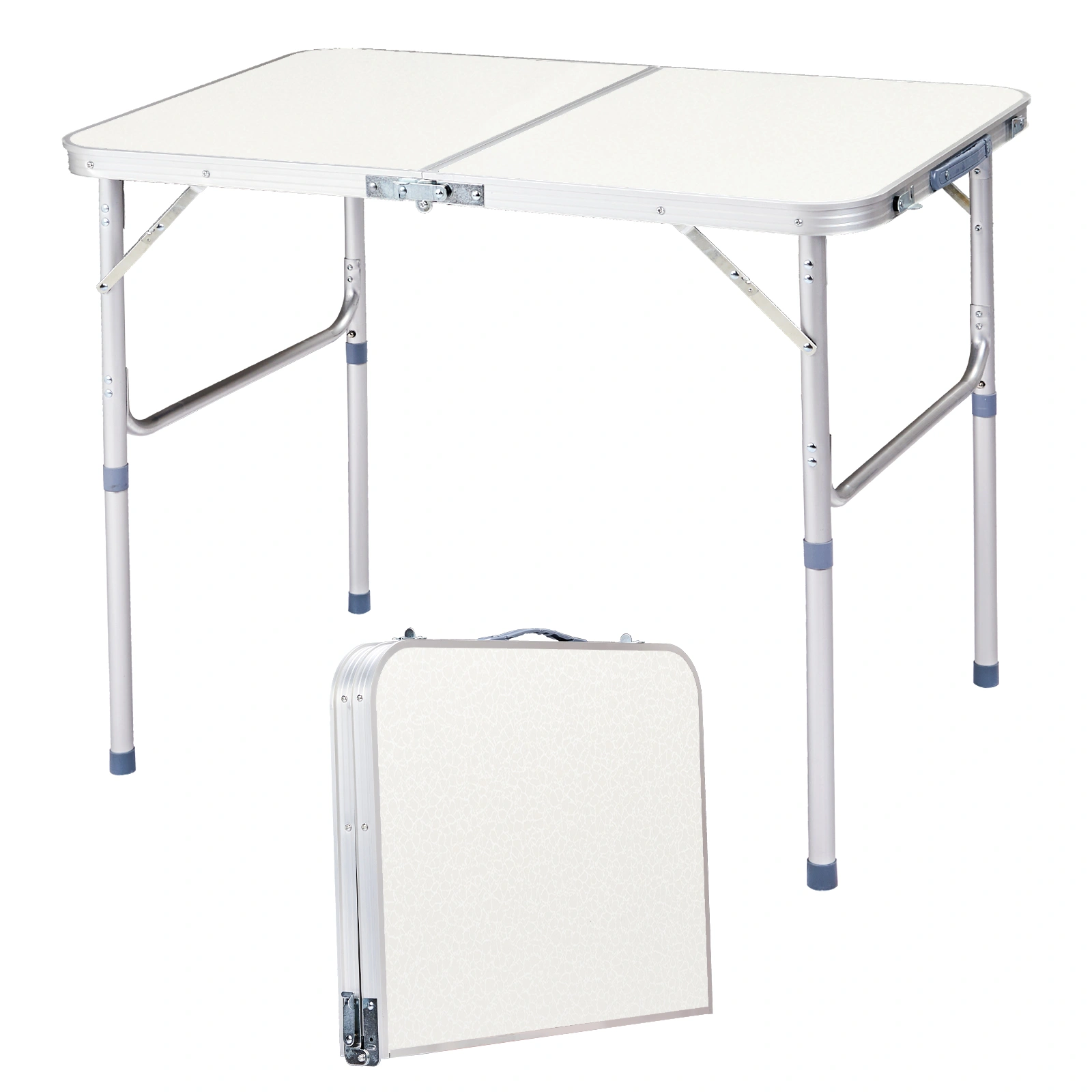 White Aluminum Alloy Folding Table 90x60x70cm Home Use Foldable Table Outdoor Camping Party Table view 2