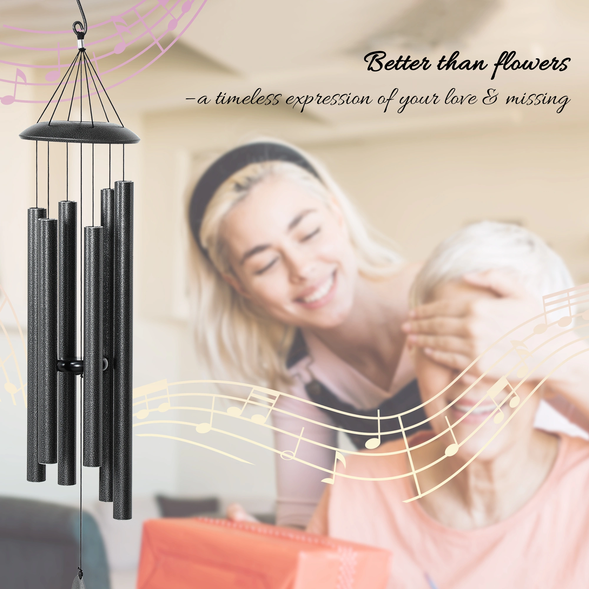 Garden Wind Chimes for Outdoor Indoor Home Decor Patio Yard Windsock view 3