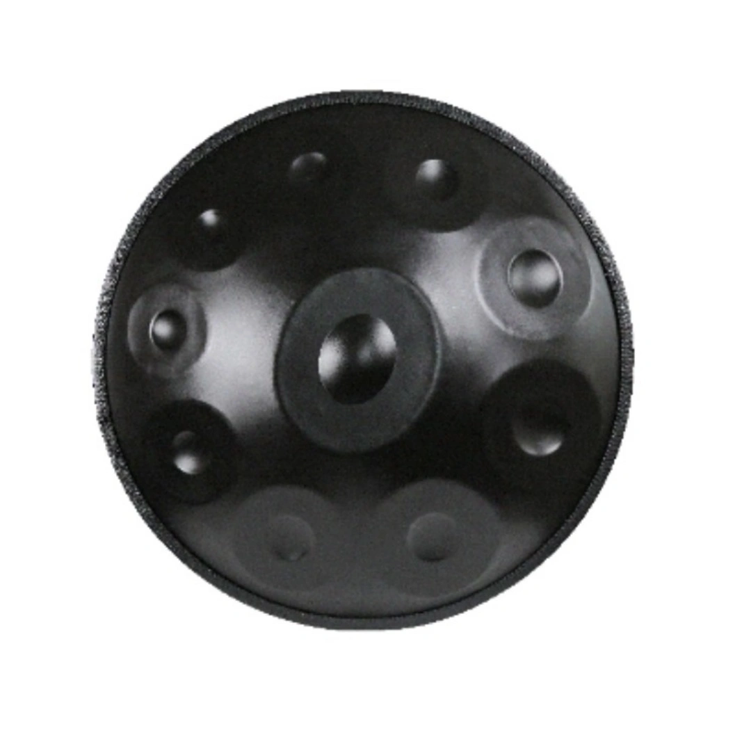 10 Inch Black Solid Color Handpan Drum Steel Tongue Hand Pan Percussion Instrument Note Melody