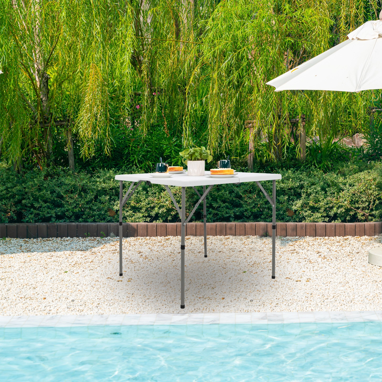 34" Blow Molding Foldable Square Table view 19