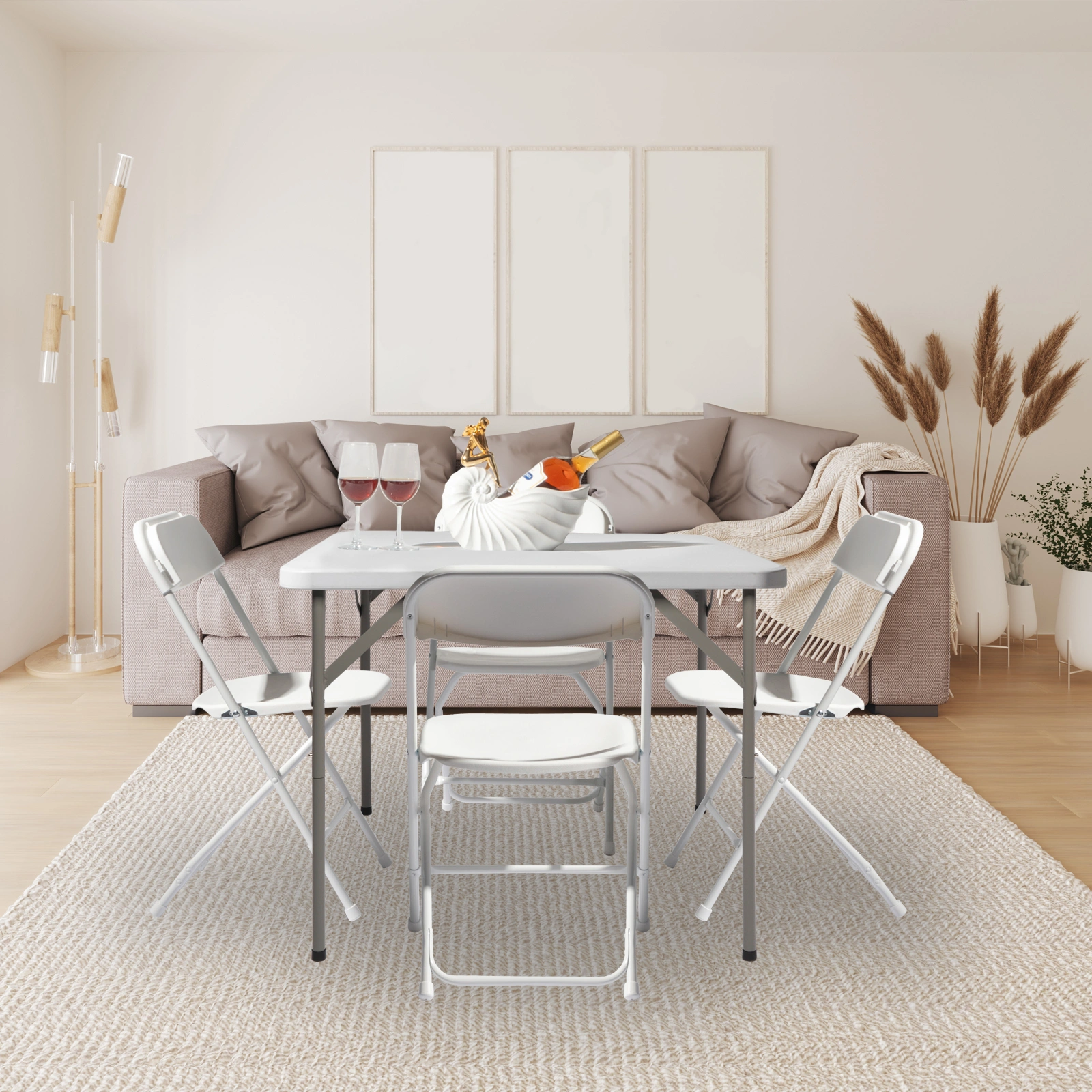 34" Blow Molding Foldable Square Table view 26