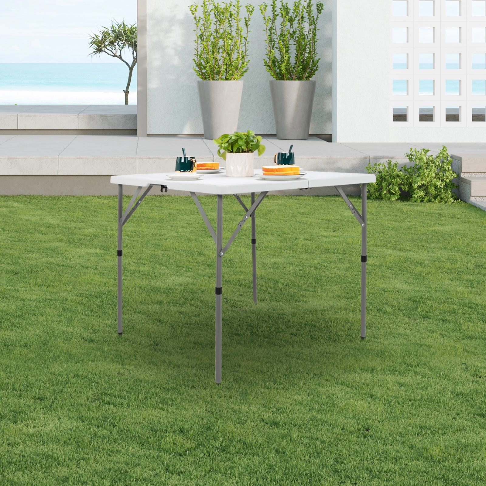 34" Blow Molding Foldable Square Table view 27
