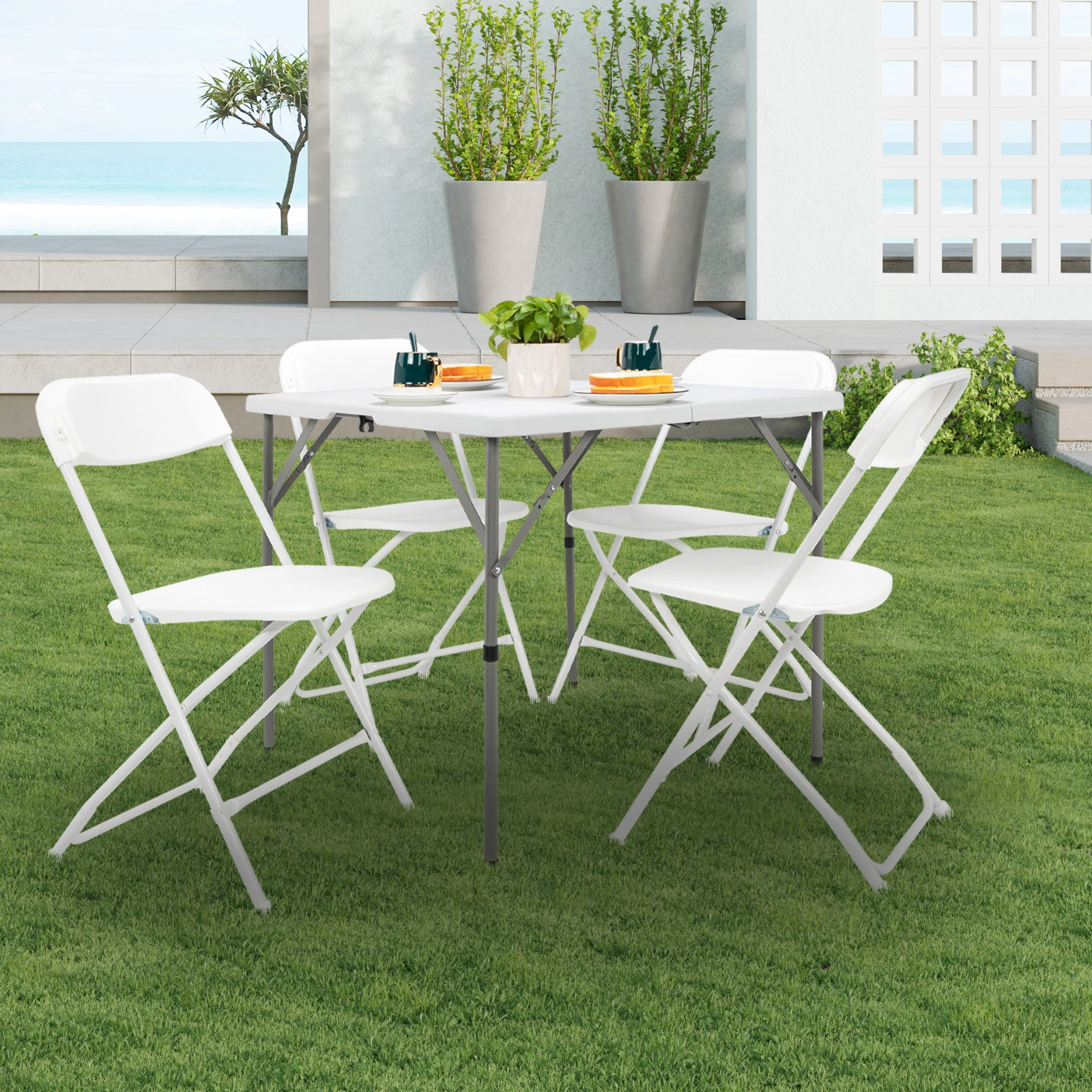 34" Blow Molding Foldable Square Table view 29