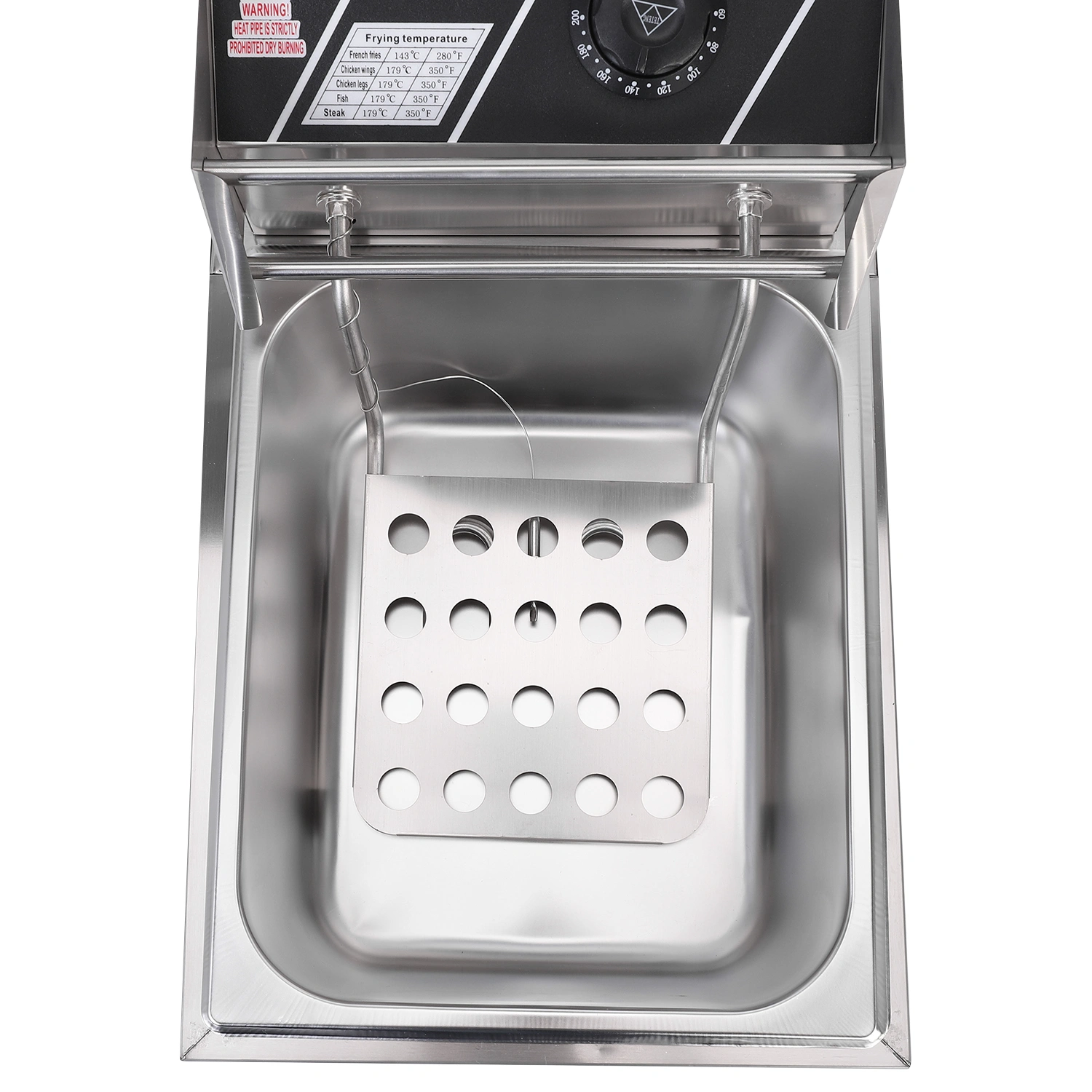ZOKOP EH81 2500W Electric Deep Fryer 6.3QT 6L Stainless Steel Single Tank 220-240V UK Plug view 15