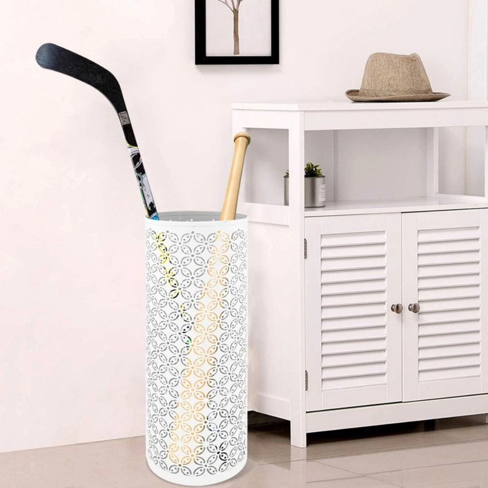 Umbrella Stand Holder Metal Floor Storage Rack Walking Stick Drip Tray - Black view 5