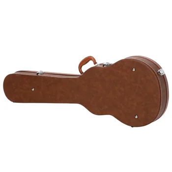 Hard-Shell Electric Guitar Case for GLP Style Electric Guitar Bulge Surface Brown