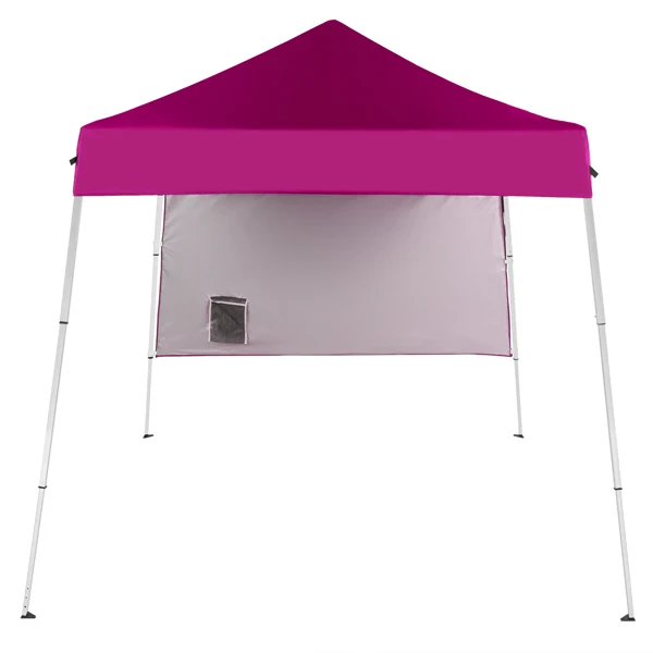 6x6ft Pop Up Canopy Tent, Outdoor Tent Canopy Foldable Portable Canopies for Camping, Patio, Easy Up Gazebo Canopy with Carry Bag Slant Legs,pink