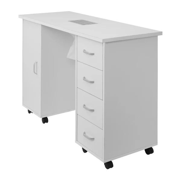[Same code 64112382]MDF Single Door 4 Drawers With Fan White Nail Table view 4