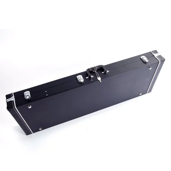 ST High Grade Electric Guitar Square Hard Case Microgroove Flat Black view 6