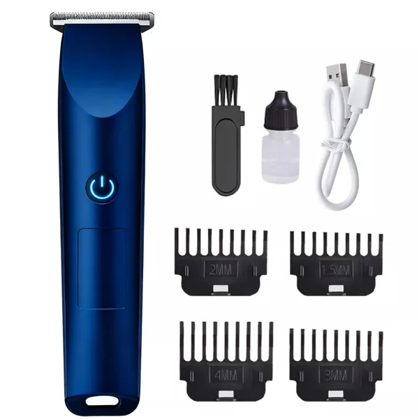 Men Pro Electric Hair Clippers Beard Trimmer Cutting Barber Shaving Machine Blue