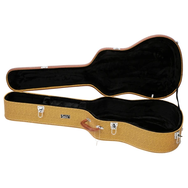 [Replace 46540529] 41" Folk Guitar Hardshell Carrying Case Fits Most Acoustic Guitars Microgroove Flat Yellow view 5