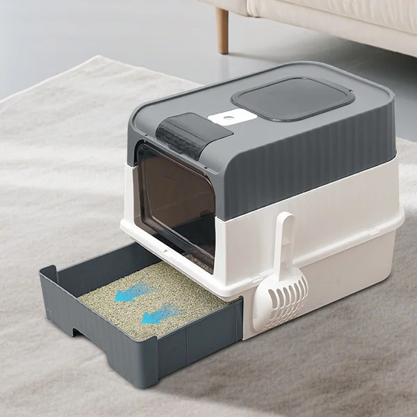 greyMagic Cube Intelligent Cat litter Box - Free Hands, Enjoy Pure Life | Automatic Cleaning, Silent Design, Preferred for Multi Cat Families view 2