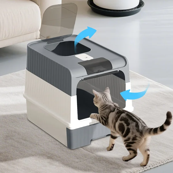 greyMagic Cube Intelligent Cat litter Box - Free Hands, Enjoy Pure Life | Automatic Cleaning, Silent Design, Preferred for Multi Cat Families view 4