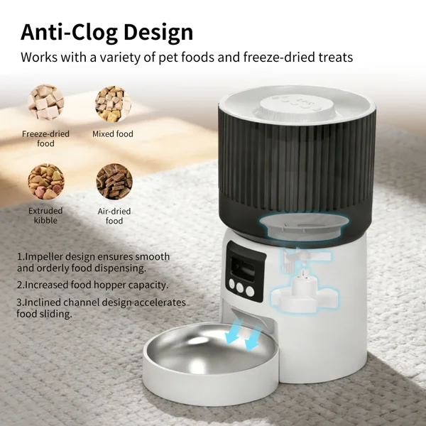 Intelligent fully automatic pet feeder, timed and quantitative feeding, remote control for more peace of mind view 4