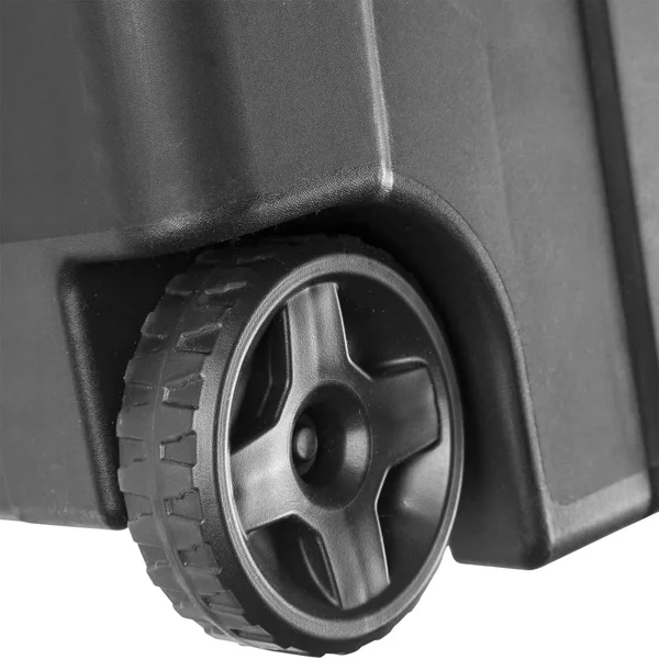40 Gallon Durable Plastic Storage Tote with Latching Lid and Pull Handle, Black, 2 Pack view 6