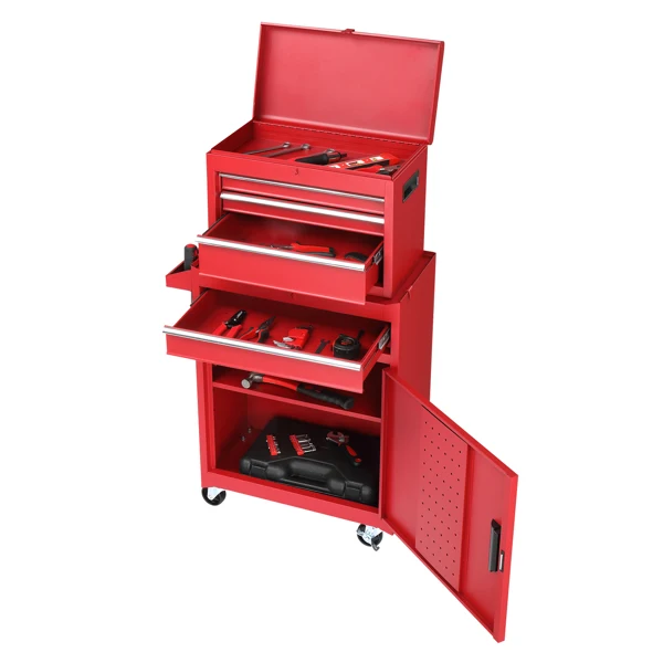 Repair tool cart Red view 3