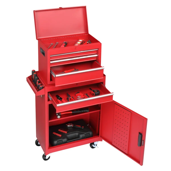Repair tool cart Red view 4