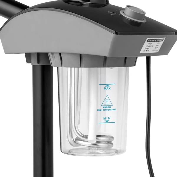 Facial Steamer Esthetician Steamer Timing Professional Aromatherapy Humidifier Face Spa Mist Steam for Home Beauty Salon, Personal Skin Care Deep Cleaning Black view 4