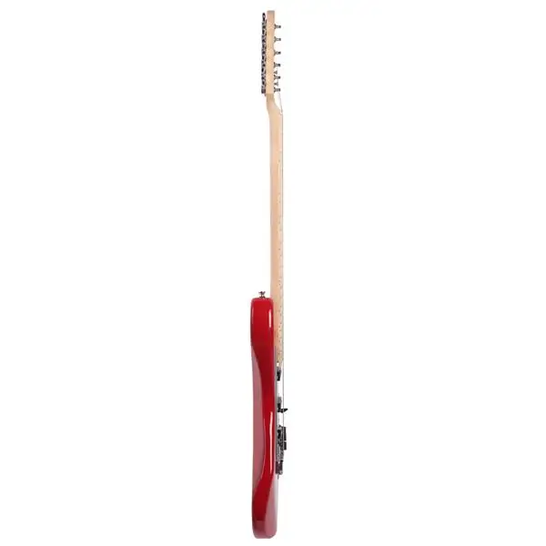 ST Stylish Electric Guitar with Black Pickguard Red view 5