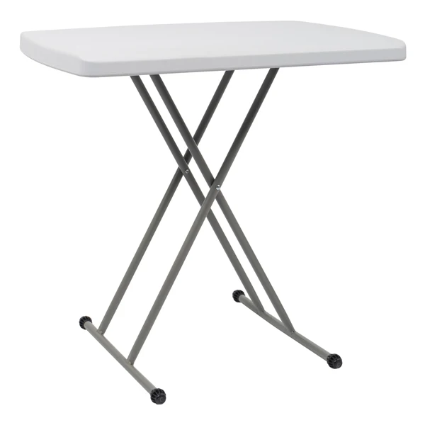 76*50*70.5cm Liftable Garden Plastic Table White view 2