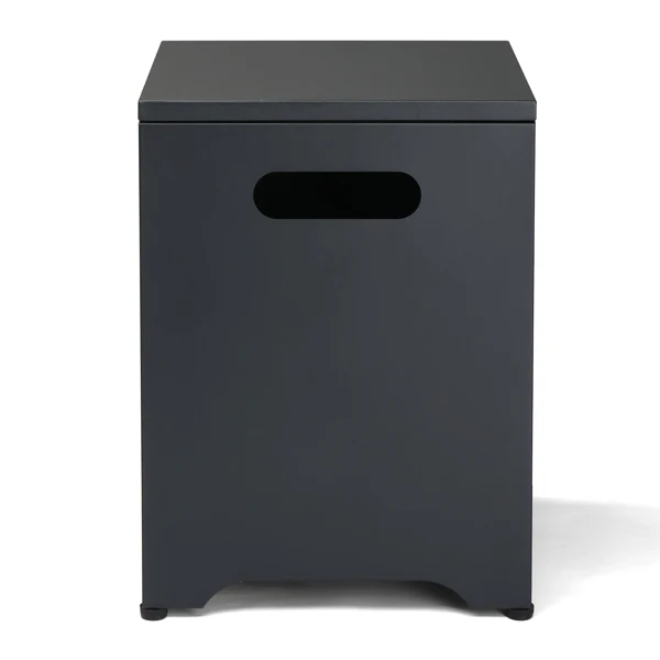 41*41*53.5cm Square Black Gas Storage Garden Iron Side Table