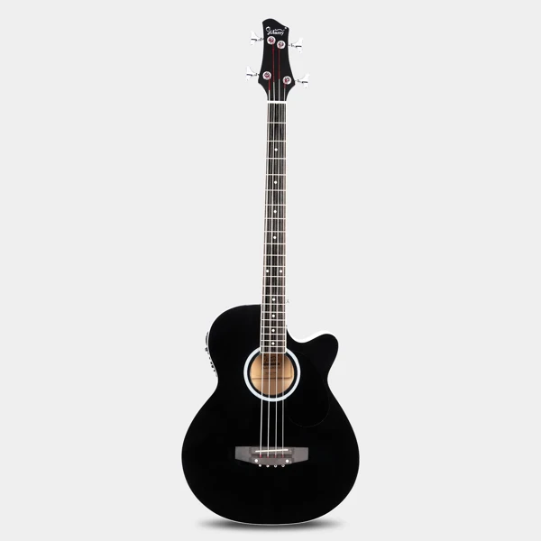 [Do Not Sell on Amazon] GMB101 4 string Electric Acoustic Bass Guitar w/ 4-Band Equalizer EQ-7545R Black view 2