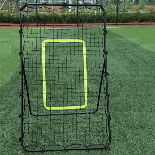 Professional Galvanized Steel Pipe Rebound Soccer/Baseball Goal Black view 4