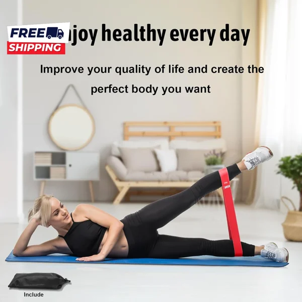 Set of 5 Resistance Exercise Loop Bands Fitness Yoga Resistance Band TPE Colorful (US Logistics only For USPS.TK/TMEU only For self-pickup) view 5