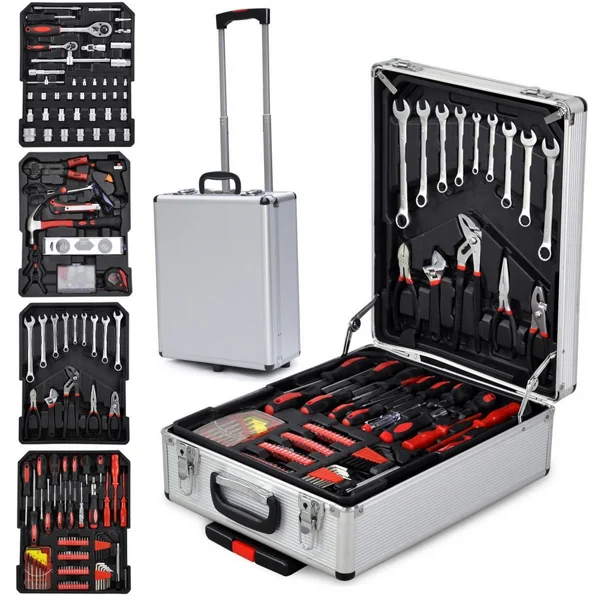 799pcs Aluminum Trolley Case Tool Set Silver view 5