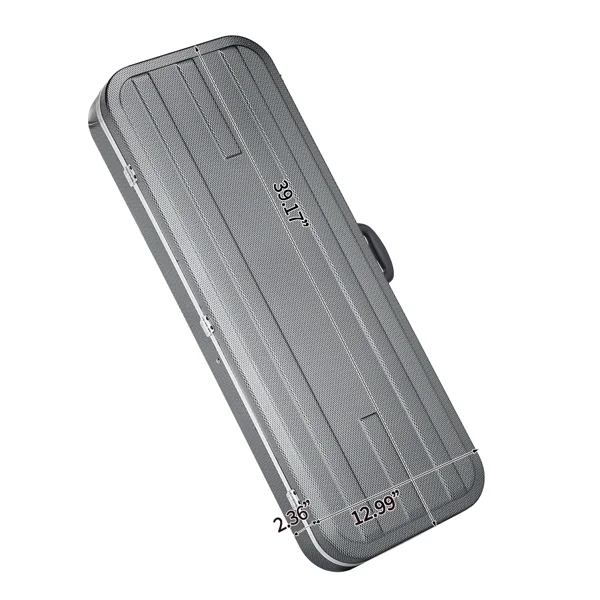 Electric Guitar ABS Molded Hard Case for GST GTL 170 SG and Burning fire Style Flat Grayish Blue view 2