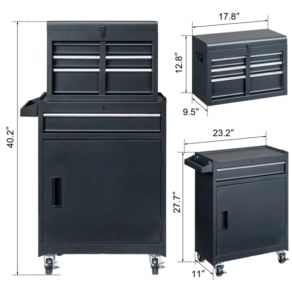 4 Drawstring Cabinet Steel Black Lock 330lb Instrument Cart Storage Room view 4