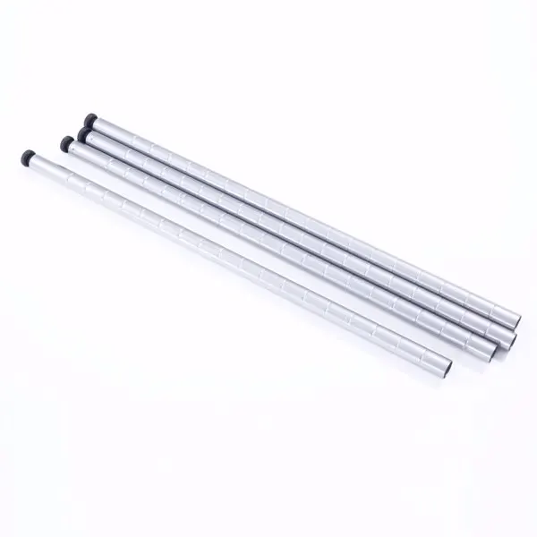 XM-304B Rectangle Carbon Steel Metal Assembly 5-Shelf Storage Rack Silver Gray view 3