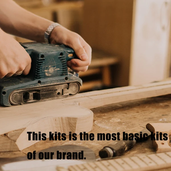 DIY 4 String IB Style Electric Bass Guitar Kits with Mahogany Body, Maple Neck and Accessories view 2