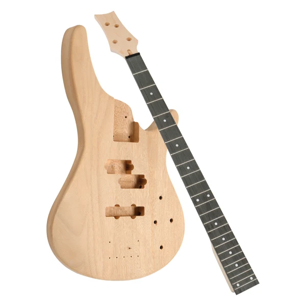 DIY 4 String IB Style Electric Bass Guitar Kits with Mahogany Body, Maple Neck and Accessories view 6
