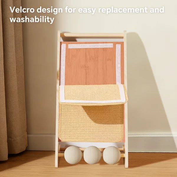 L-shaped sisal cat scratching board (with hanging ball) - scratching, tapping, and pouncing, one base meets the three major instincts of cats view 3