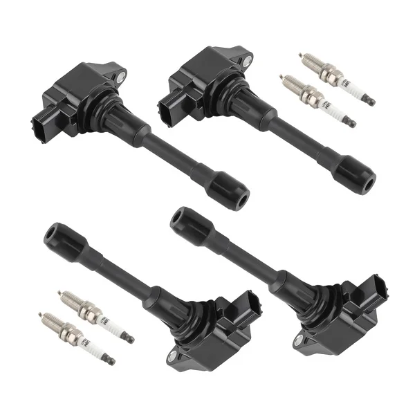 Set of 4 Ignition + Spark Plug fit for Nissan Sentra Tiida Urvan Versa X-Trail UF549 view 6