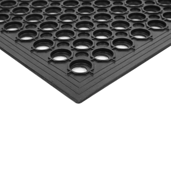Bar Kitchen Industrial Multi-functional Anti-fatigue Drainage Rubber Non-slip Hexagonal Mat 60*90cm view 3