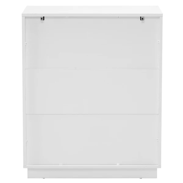 White P2 Particle Board and Density Board 724194cm Wavy Pattern Drawer Front Four-Level Five-Drawer Cabinet view 3