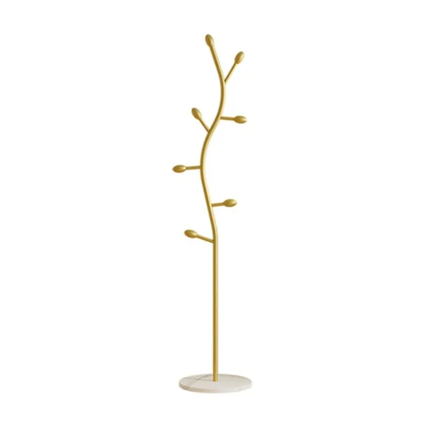 Clothing Rack, Golden Metal Freestanding Heavy Duty Clothes Rack with Marble Base, Multipurpose Garment Hanger for Bedroom, Hat, Scarf, Jacket view 2