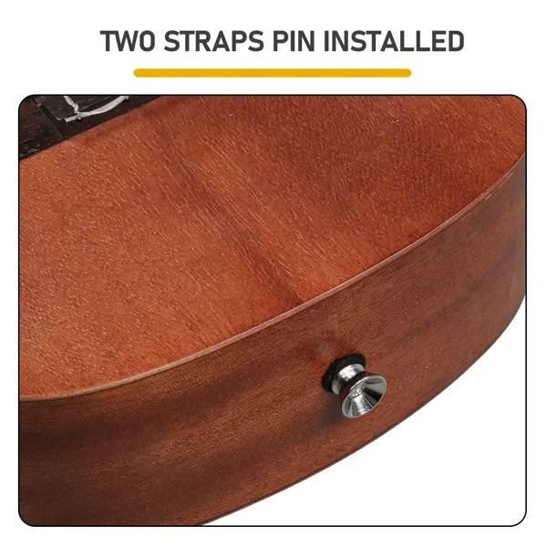 21in mahogany body rosewood fingerboard ukulele, cotton bag, capo, strap, picks*2, tuner,Strings,Dust cloth view 5