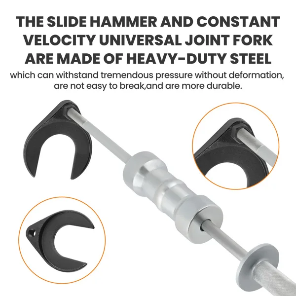 Inner CV Joint Puller Slide Hammer Wheel Drive Axle Half Shaft Removal Tool Sets view 2