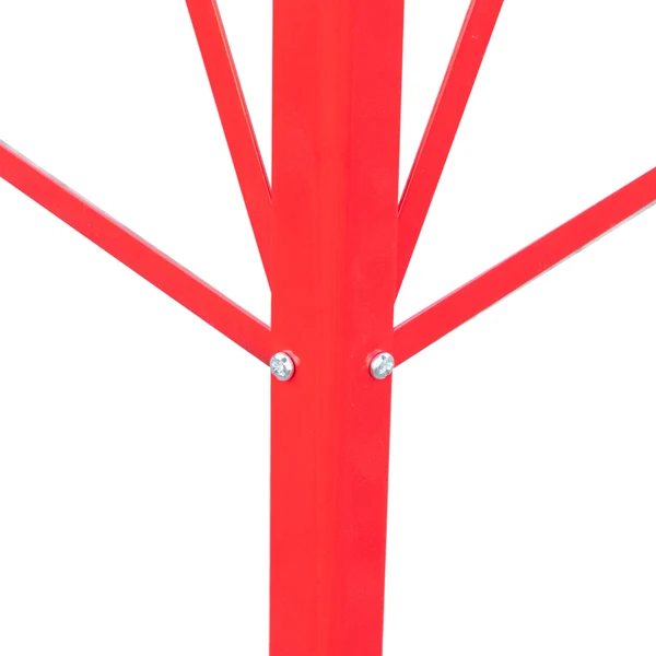 8FT Weather Resistant Yard Garden Windmill Red view 5