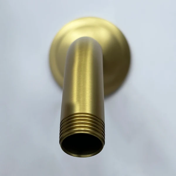 Shower Arm with Flange, 1/2 NPT Tapered Threads, Rain Shower Head Arm, Wall Mount Shower Extension Arm view 3