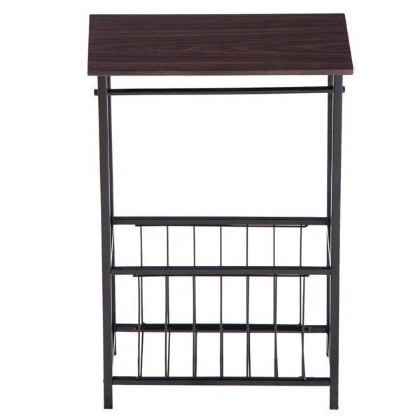 (37 x 20 x 55)cm Multifunctional Bathroom Table / Interior Side Table Tissue Magazine Rack Dark Brown view 3