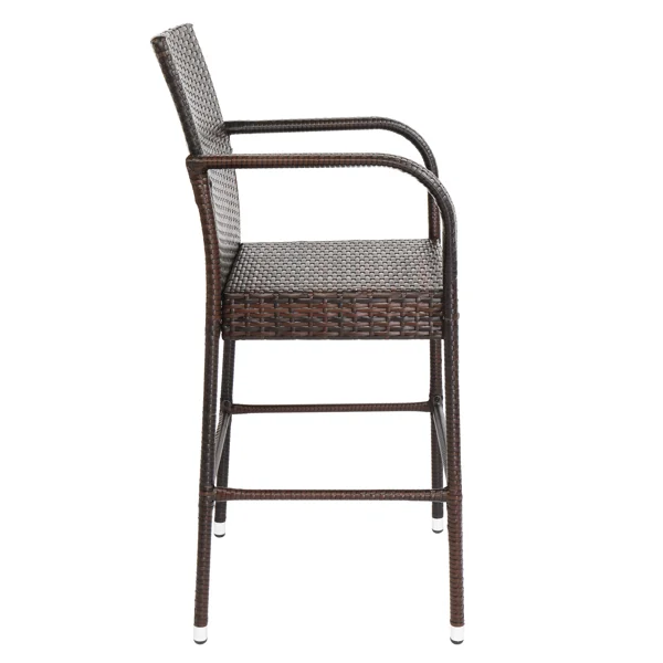 2pcs High Bar Chair Brown Gradient view 4